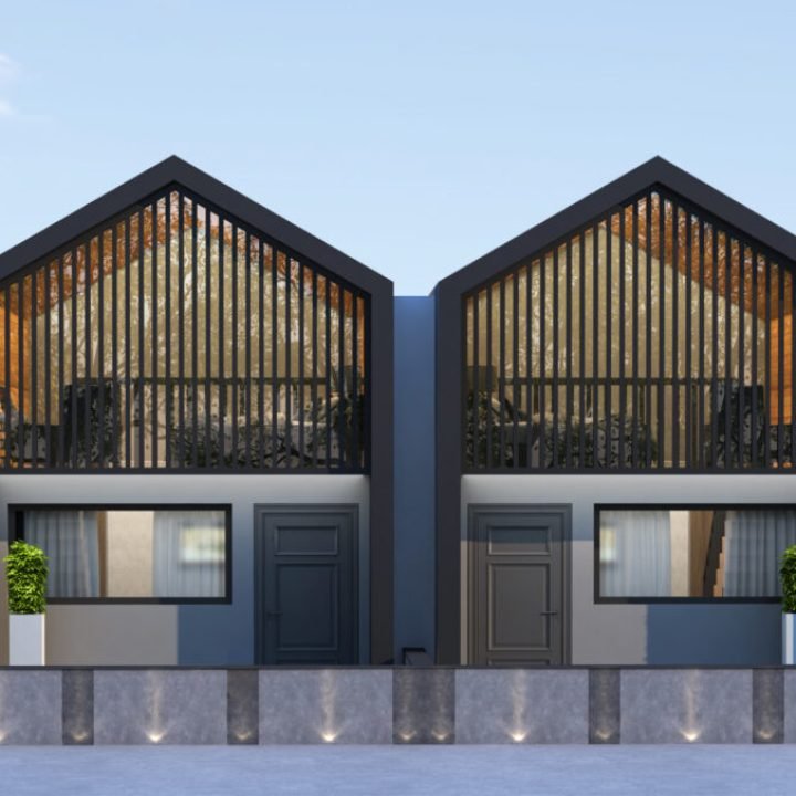 villa elevation with boundary vana